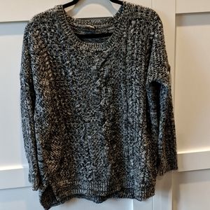 Express oversized black and white sweater